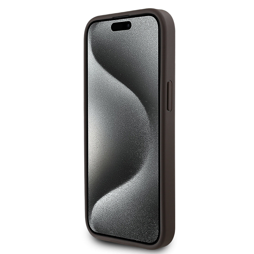 Guess iPhone 14 Orjinal Lisanslı M-safe Şarj Özellikli PU Üçgen Logo 4G Desenli Kılıf Guess iPhone 14 Orjinal Lisanslı M-safe Şarj Özellikli PU Üçgen Logo 4G Desenli Kılıf